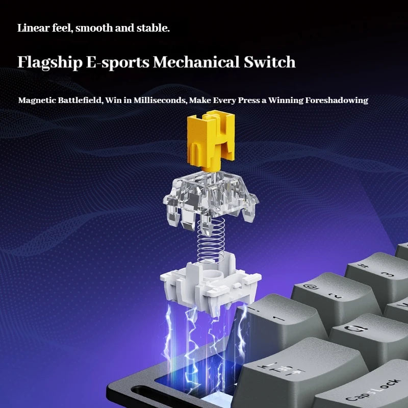 Ajazz Ak029 Magnetic Axis Esports Keyboard Small Single Hand Wired Mechanical Keyboard Portable Fps Left Hand Gaming Valorant