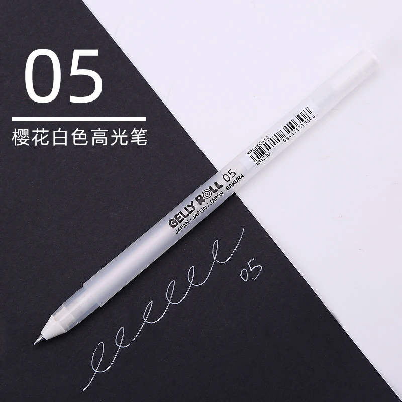 1/3PCS SAKURA Gelly Roll Gel Pennen Hoogtepunt Marker voor Journaling Art Tekening Klassieke Witte Inkt Diverse punt Fijn Medium Vet