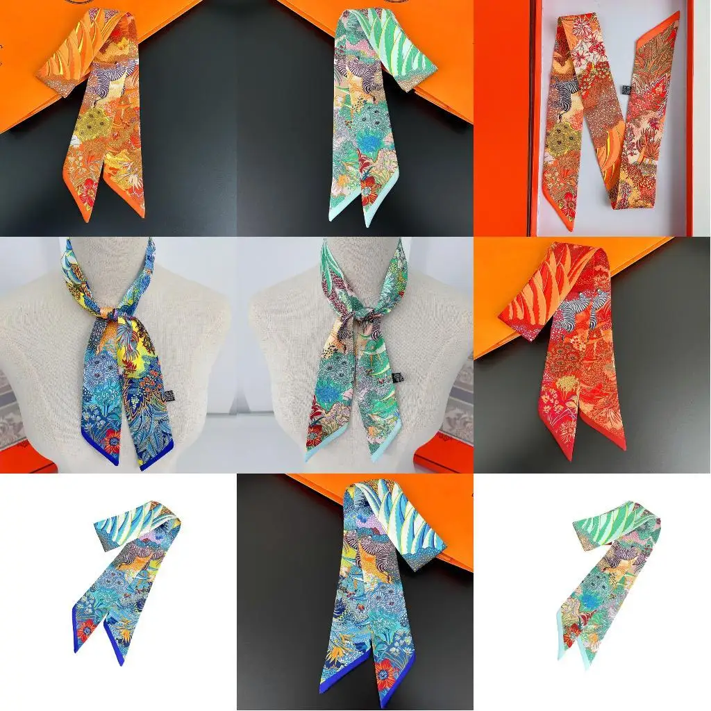 Painterly Long Choker Colorful Ribbon Party Raves Silky Nightclub Neckwear