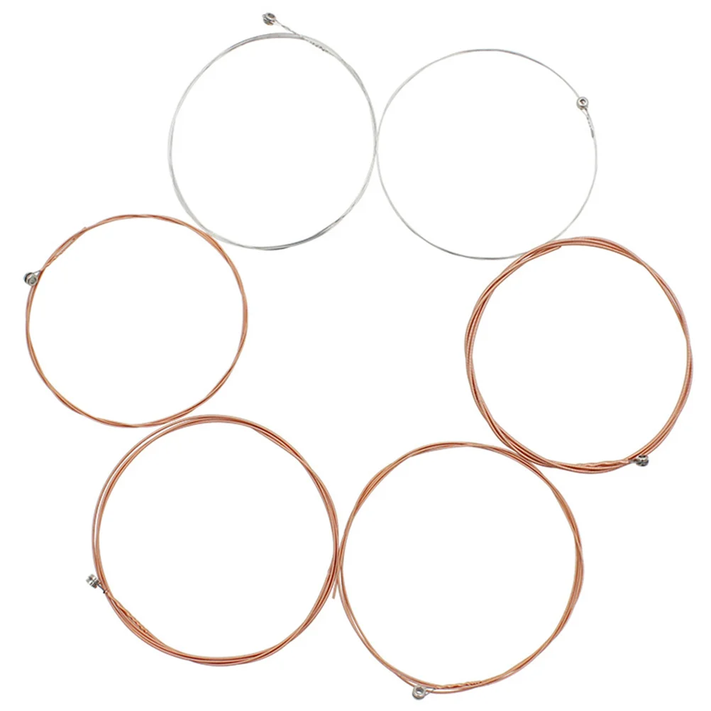 

6 pcs Acoustic Guitar Strings Stainless Steel Replacement Parts Accessories Durable Easy Store Carry Musical Instruments Guitar