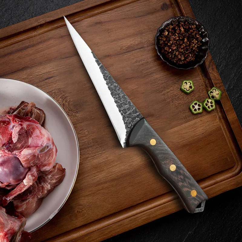 6 Inch Stainless Steel Boning Knife Handmade Forged Knife Meat Fruit Knives Kitchen Knife Meat Cleaver Chef Cooking Knives