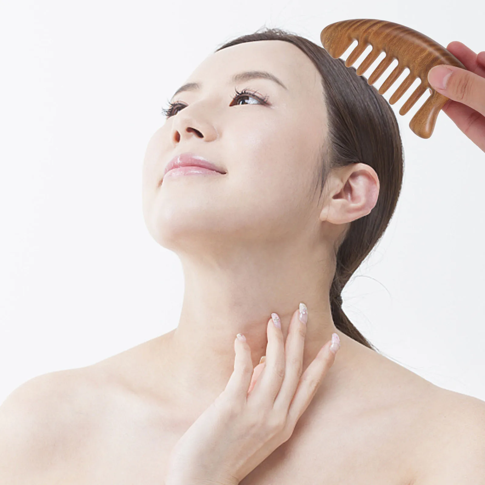 

1pc Massage Comb Wooden Hair Brush Durable Portable Stress Relief Tool for Scalp Massager Promoting Blood Circulation Green