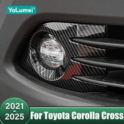 Car Under Front Bumper Fog Light Frame Lamp Shade Grill Cover Bezel Stickers For Toyota Corolla Cross XG10 2021-2024 2025 Hybrid