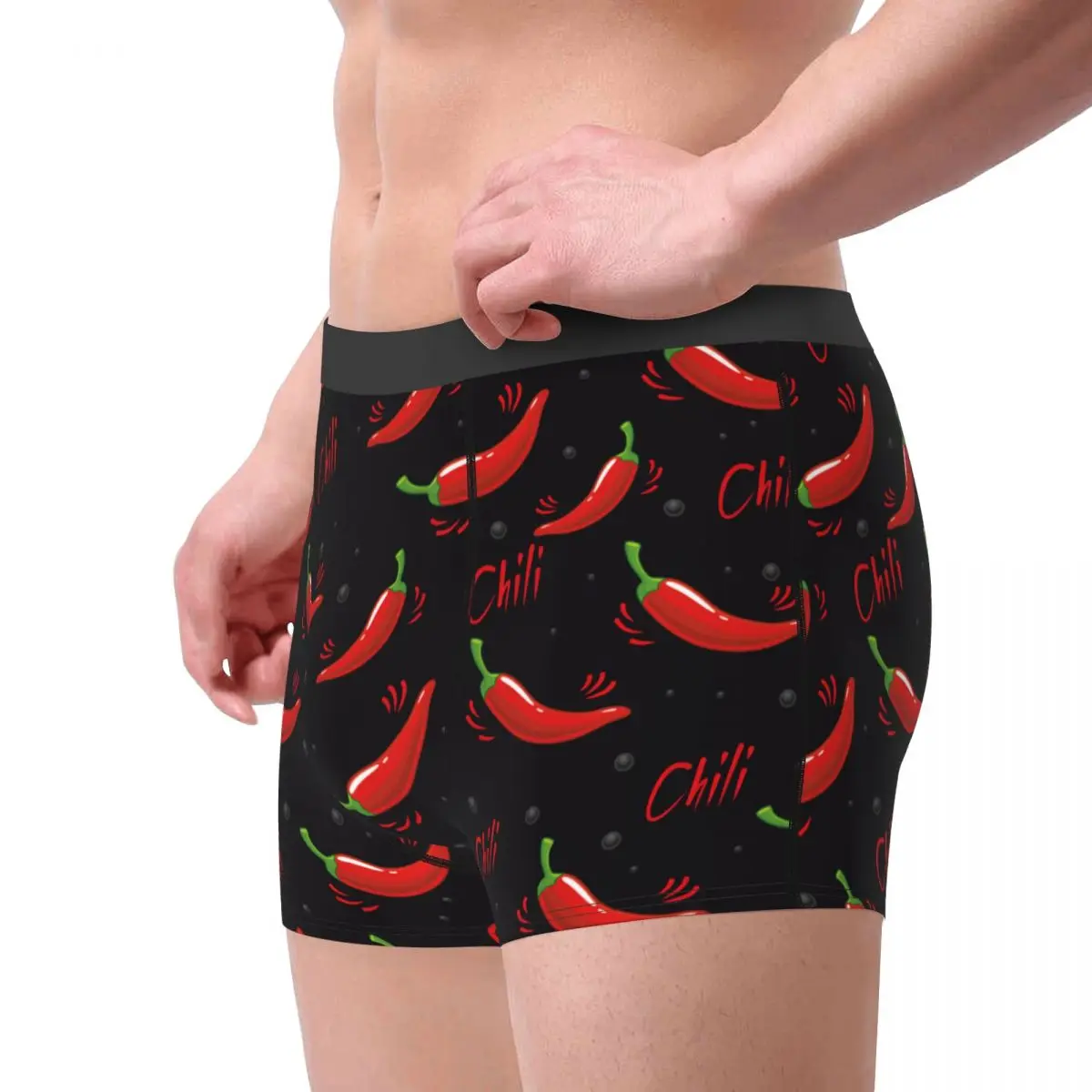 Retro Chili Men Underwear Vegetables Boxer Briefs Shorts Panties Funny Polyester Underpants for Male Plus Size