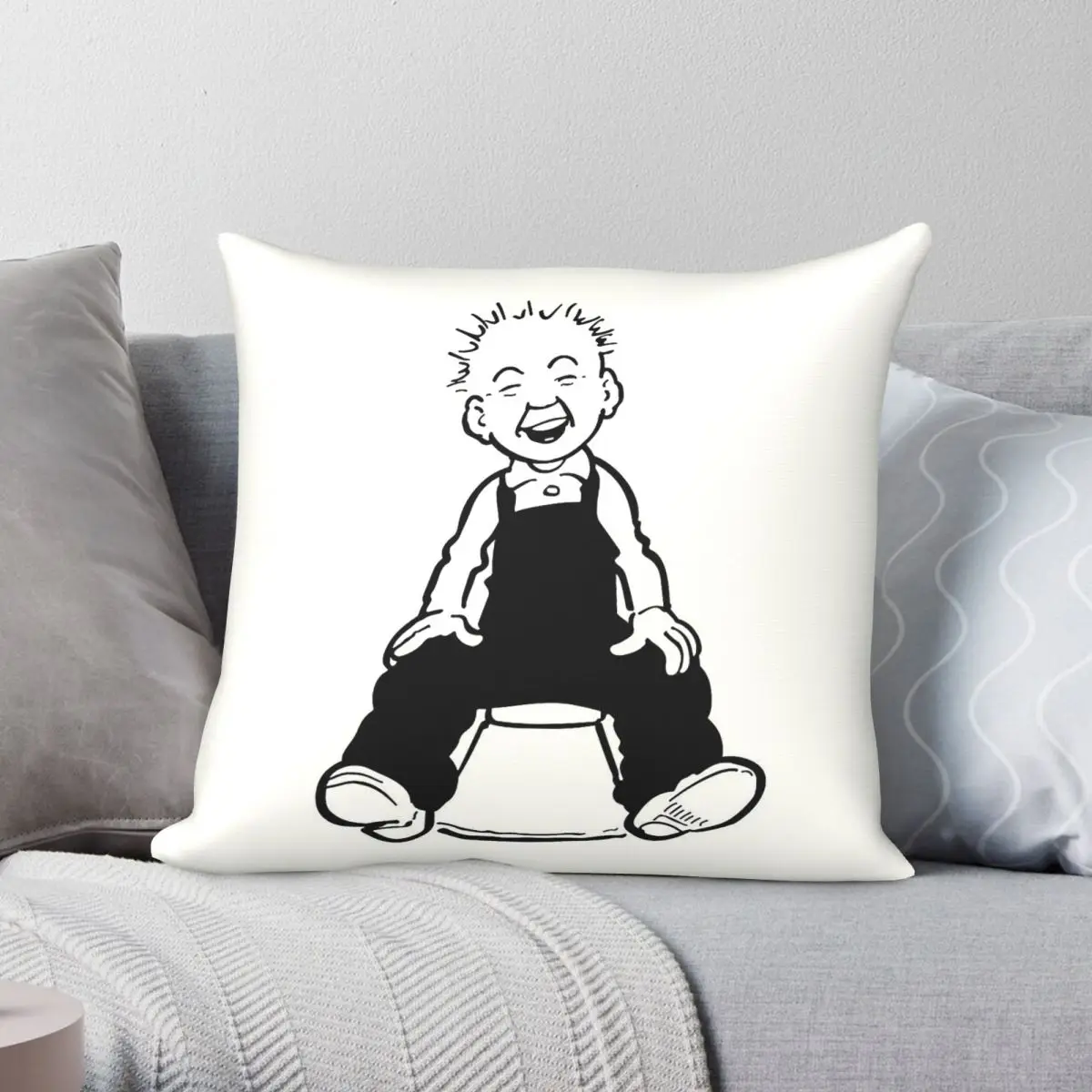 Квадратная наволочка Oor Wullie из полиэстера, льна и бархата, креативная декоративная наволочка на молнии, чехол для подушки на кровать