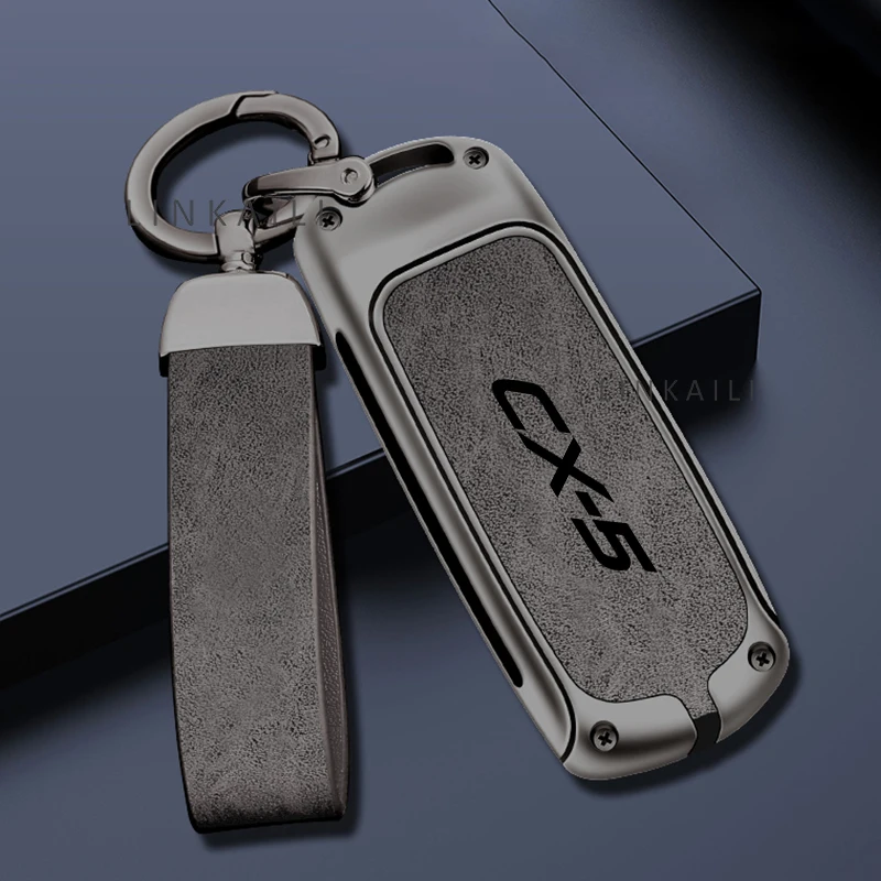 Suitable for Mazda CX-5 2013 2014 2015 2017 2019 zinc alloy car key case leather high-end car key case SUV key case accessories