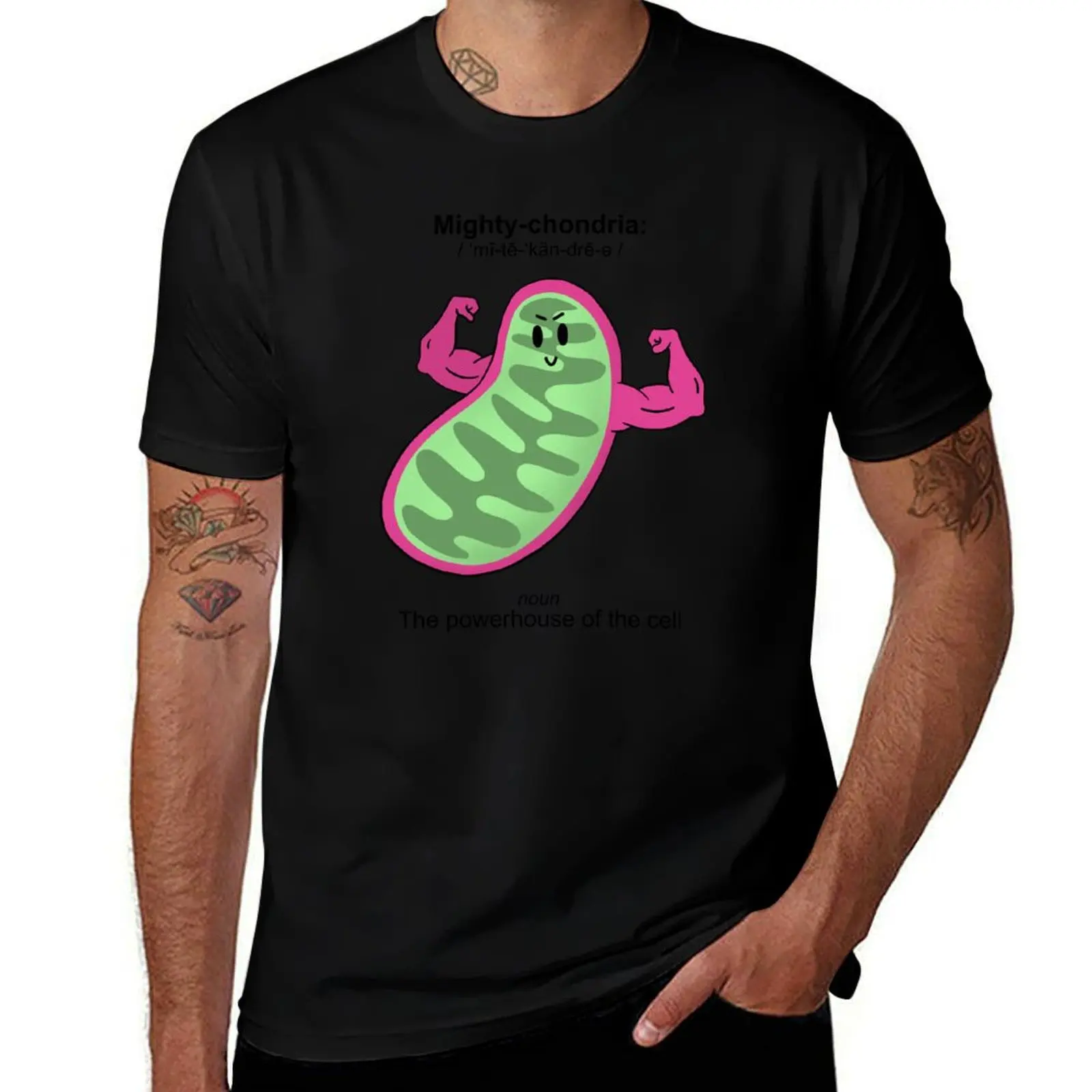 

Mighty Mitochondria T-Shirt gifts for boyfriend Short sleeve tee hippie clothes plus size tops mens clothing