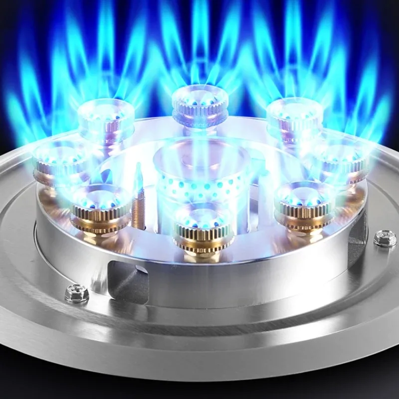 Gas Stove Single Burner Stove Household Natural Gas Stove Desktop Liquefied Single Nine-Head