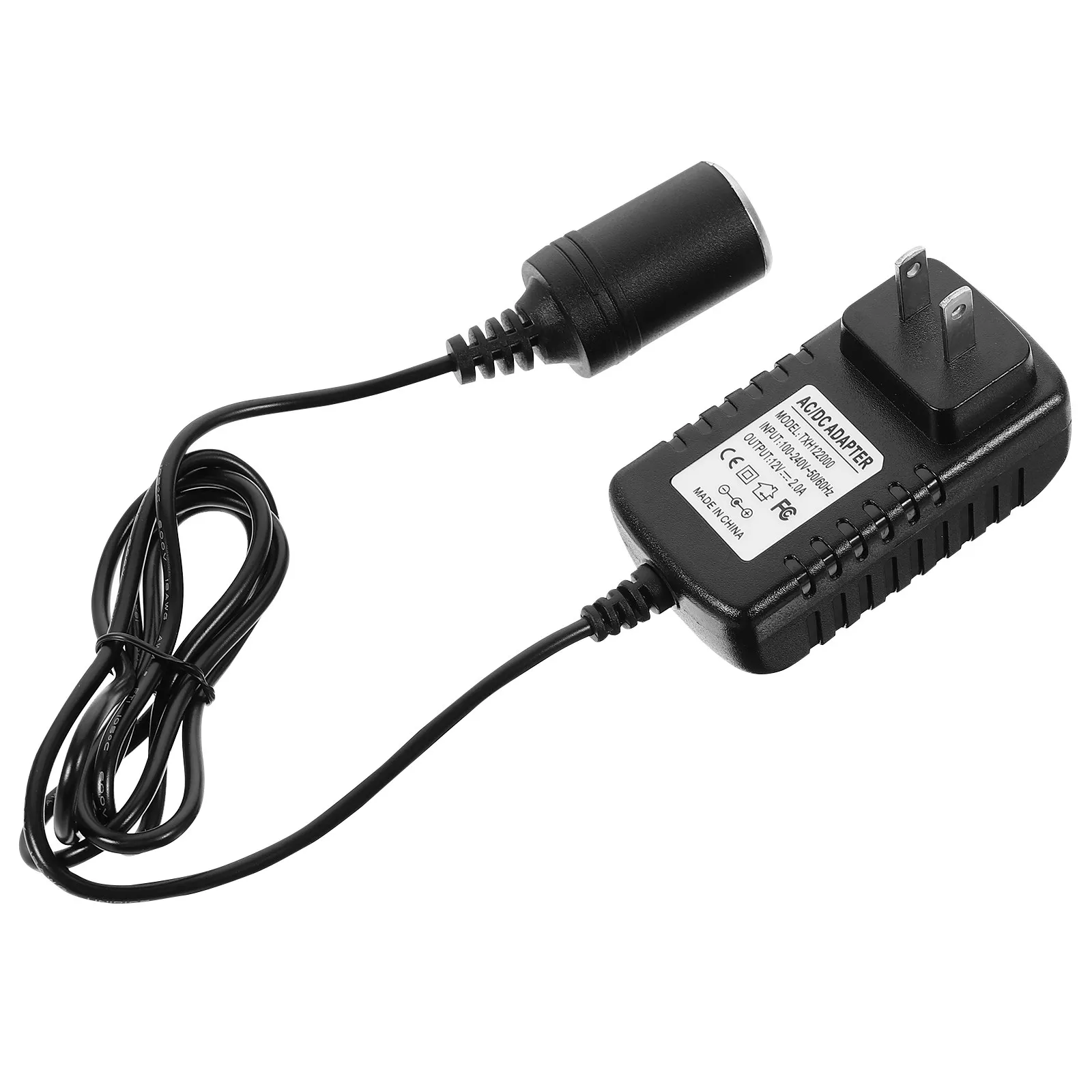 Car Power Converter 100-240V to 12V Socket Adapter Us Plug Overload Protection Wide Compatibility Vehicle Power Inverter
