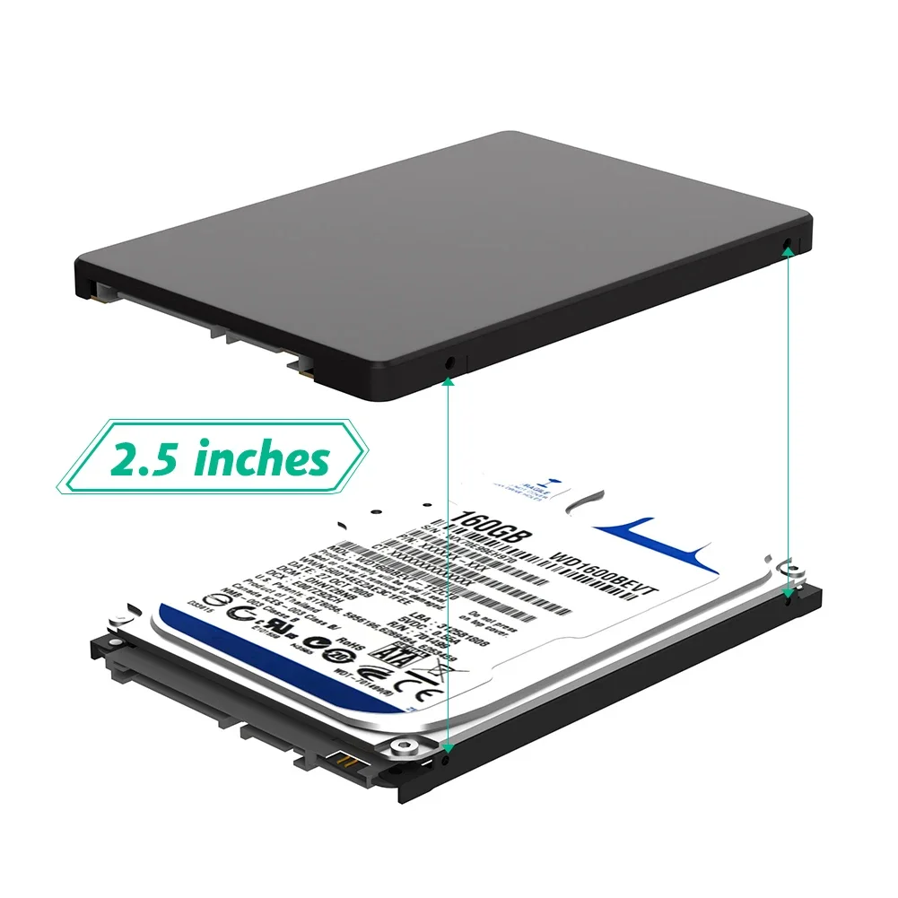 Hard Disk Case M.2-mSATA To SATA Solid State SSD To SATA External Disk Box 2-IN-1 Conversion Board External Box Harddisk Boxs