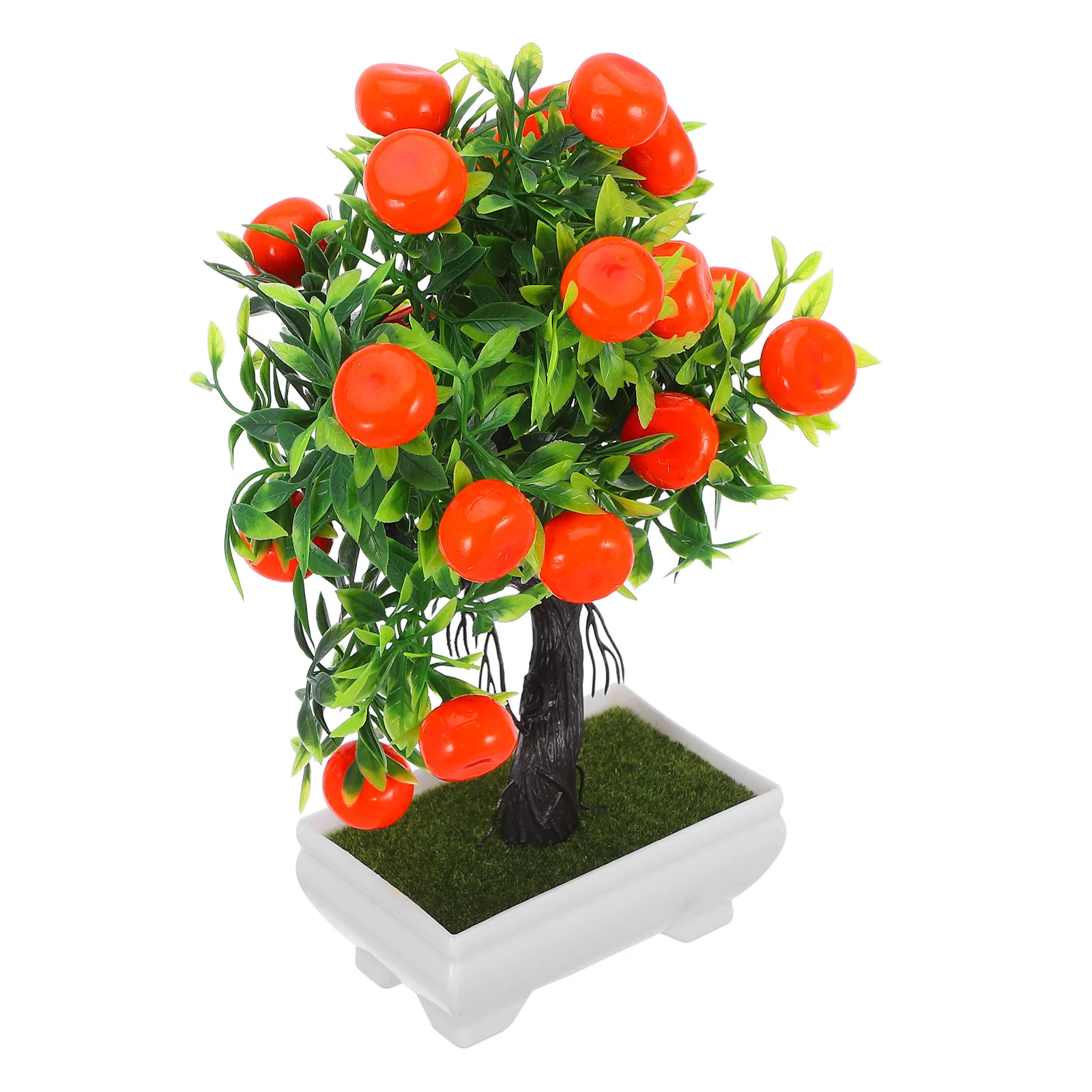 

Simulation Orange Bonsai Fake Potted Tree Artificial Fruit Plant for Home Office Decor Desktop Adornment Modern Indoor Wedding