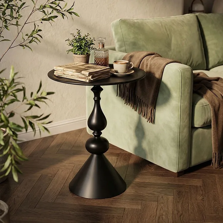 

Nordic Coffee Table Side Table Small Round Table Couch End Table Iron Sofa Corner Desk Compact Metal Round Table