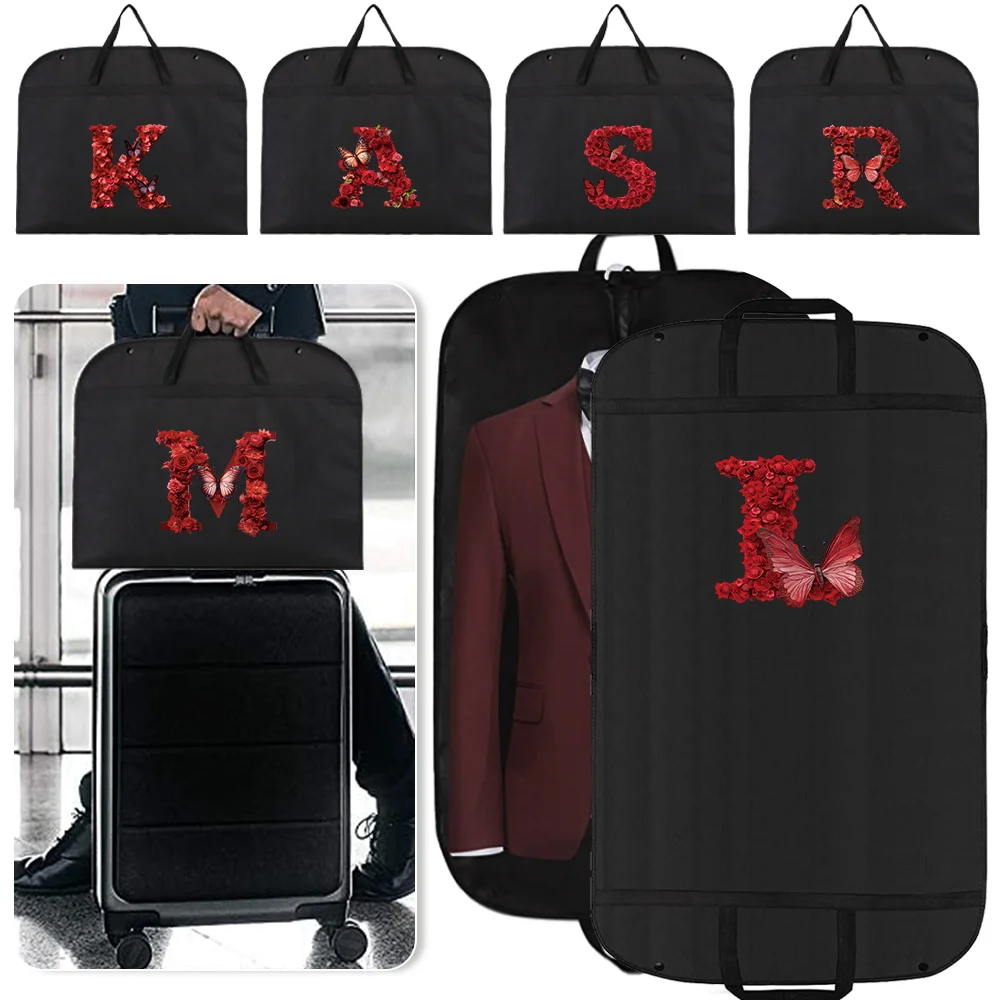 

Чехол для одежды на молнии, портативный, с ручками для переноски, серия «Красная роза», складной, подвесной, для хранения и организации