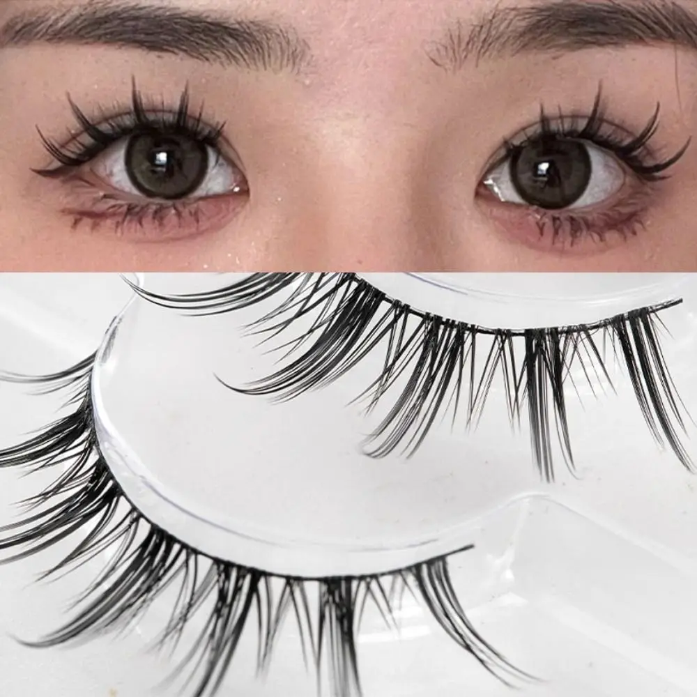 8 Pairs Grafting Natural Look Little Devil Full Strip Lashes Dense Soft False Eyelashes Curled DIY Eye Lashes Makeup