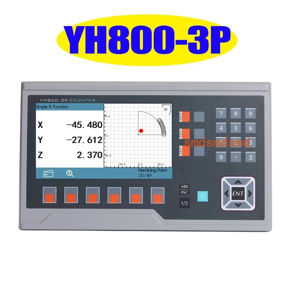 شاشة LCD كبيرة DRO 2 3 4 5 محور قراءات رقمية 13 لغة عرض YH800-2P YH800-3P YH800-4P YH800-5P TTL DB9