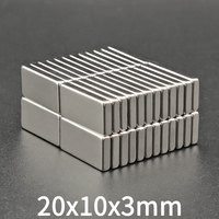 10/20Pcs 20x10x3mm Block Neodymium Rectangular Imanes 20mm X 10mm X 3mm NdFeB Super Powerful Strong Magnetic Permanent 20*10*3