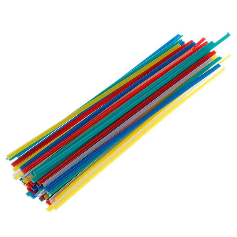 At53 100 pçs hastes de solda ppr pp pvc plástico carro pára-choques reparação soldador varas kit polipropileno ferramentas manuais conjunto solda