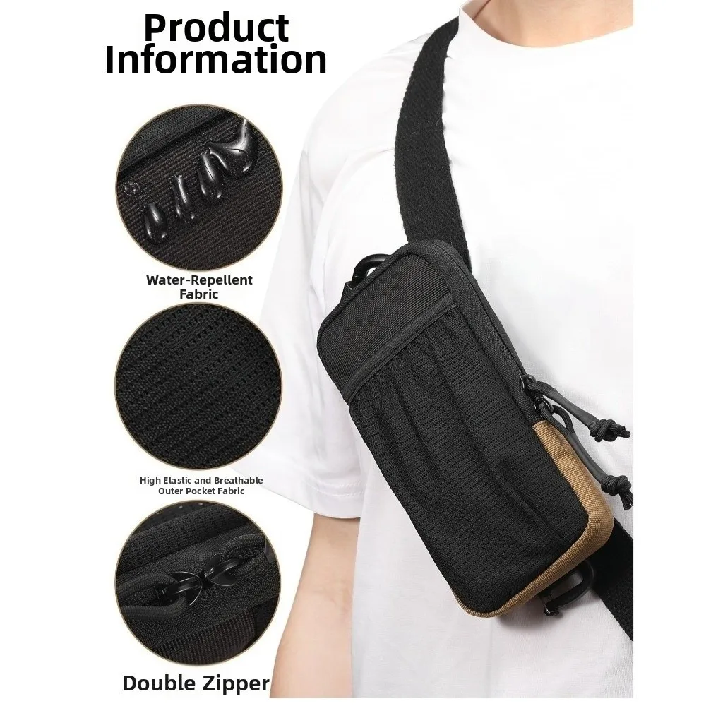 Zipper Closure Waist Strap Pack Oxford Cloth Multi-Pocket Portable Waist Bag Adjustable Durable Sports Waist Pack