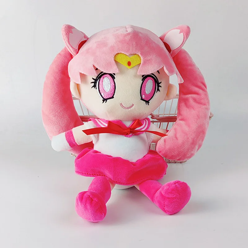 Sailor Moon Plush Toy Cartoon Anime Sailor Chibi Moon Stuffed Doll Kawaii Anime Peripheral Desktop Ornament Friend Birthday Gift - view 5