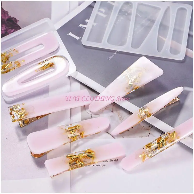 N5KF Hairpin Hairbow Casting Silicone Mold DIY Art Crafts Jewelry Keychain Mold Tool