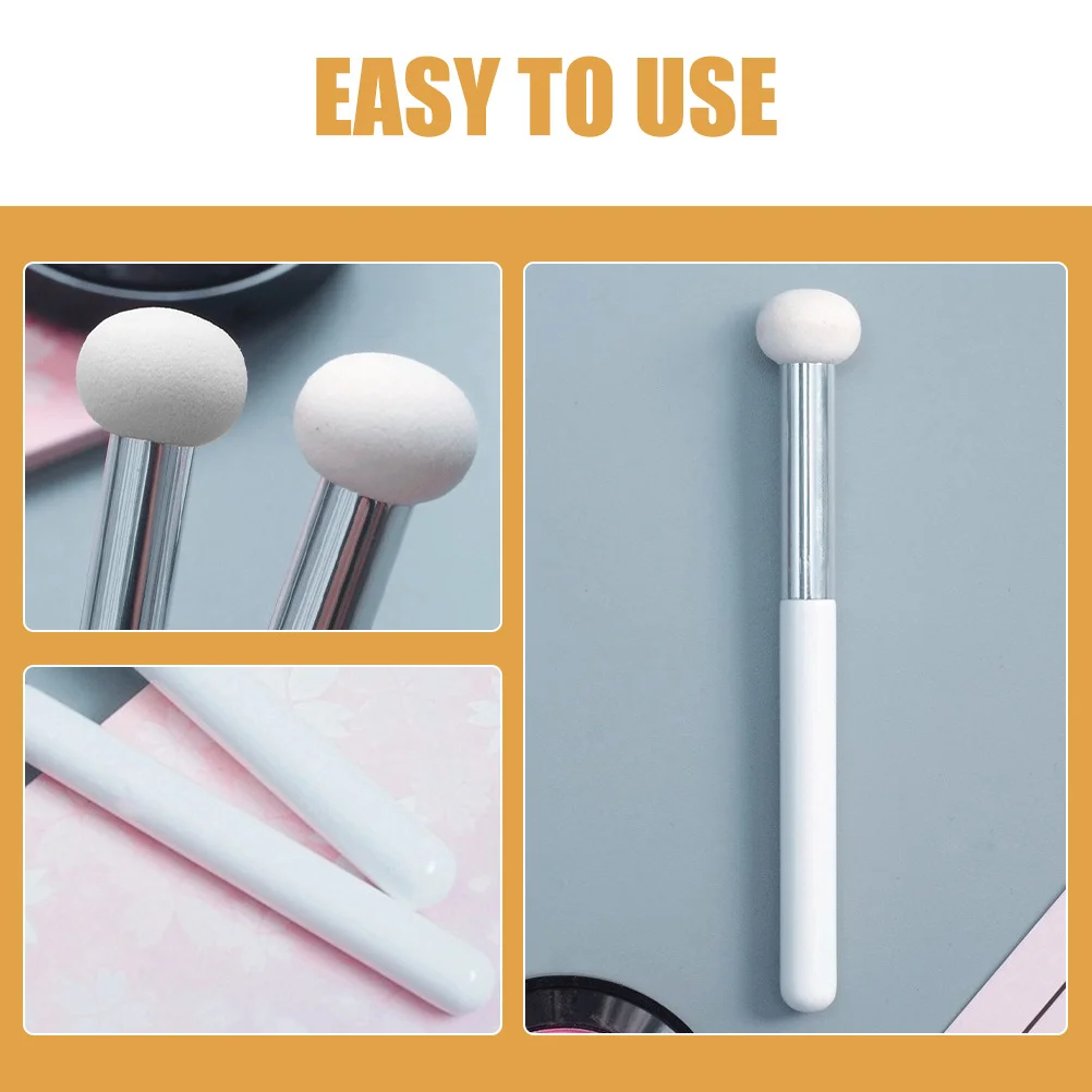 6 قطع من فرشاة خافي عيوب مكياج الوجه بمقبض خشبي، خفيفة الوزن وصديقة للسفر وآمنة للبشرة للجفون والأنف #3