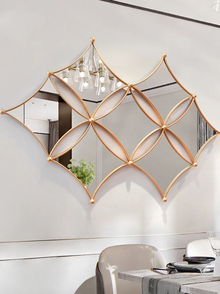 

Creative and Slightly Luxury Restaurant Wall Decoration Mirror Hallway Iron Wall Decoration Living Room