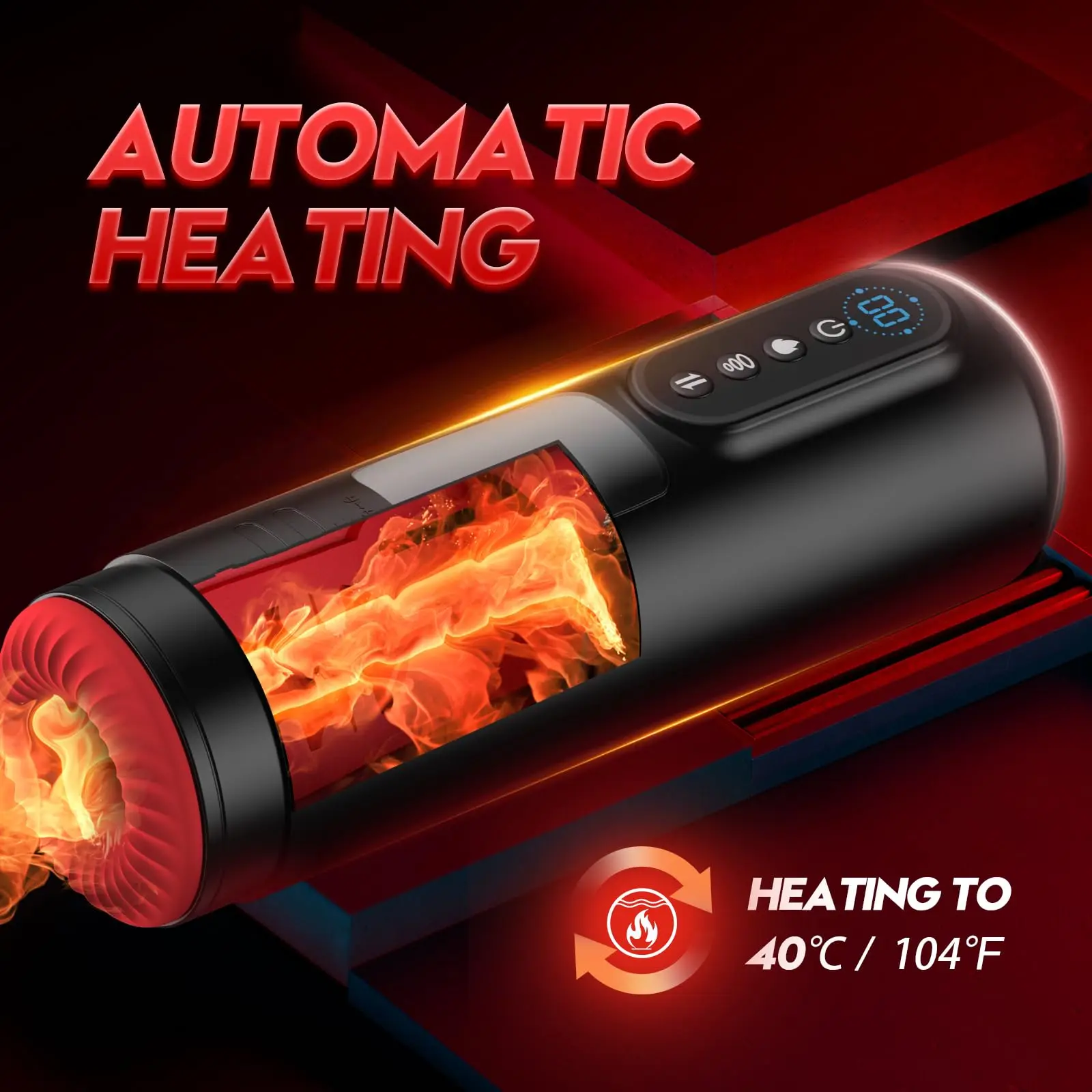 LCD التلقائي مص ذكر الاستمناء 9 Thrusting الاهتزاز اللسان آلة التدفئة كس القضيب مضخة جهاز استمناء الجنس لعب