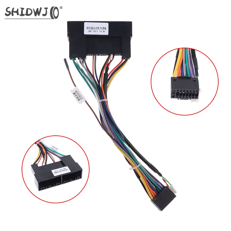 

1pcs Car Radio Cable For Celesta I10 I20 KIA KX3 K2 Cerato 16pin Power Wiring Harness Android Multimedia Player Connector