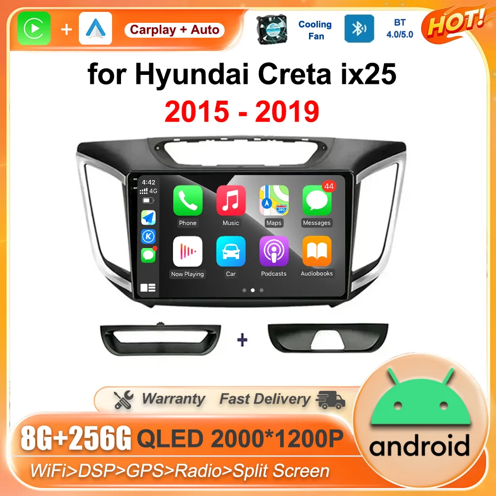 

Car Radio Multimedia Player 10 inch Android Intelligent System for Hyundai Creta ix25 2015 - 2019 GPS Navi DSP Stereo IPS Screen