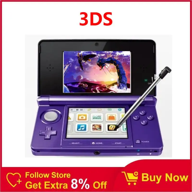 

Professionally Refurbished For 3DS Game Console For 3DS Palm game With to configure 128GB memory card/ Including 130 free games