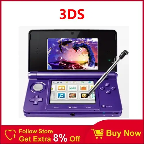 전문 개조 3DS 팜 게임용 콘솔, 128GB 메모리 카드 구성, 130 무료 게임 포함 