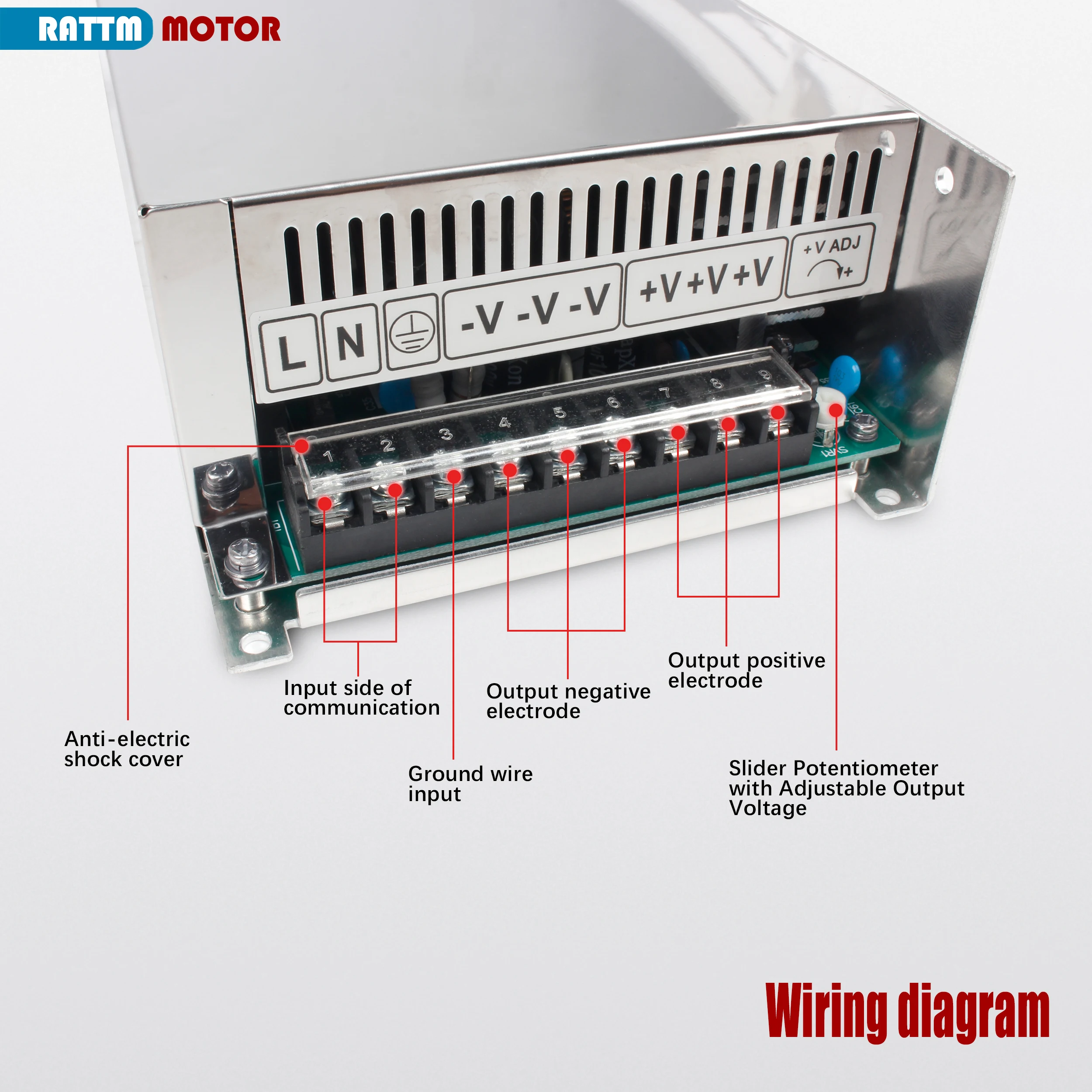 500W DC 스위칭 전원 공급 장치 60V 70V 단일 출력 AC-DC 변환기 CNC 액세서리 부품