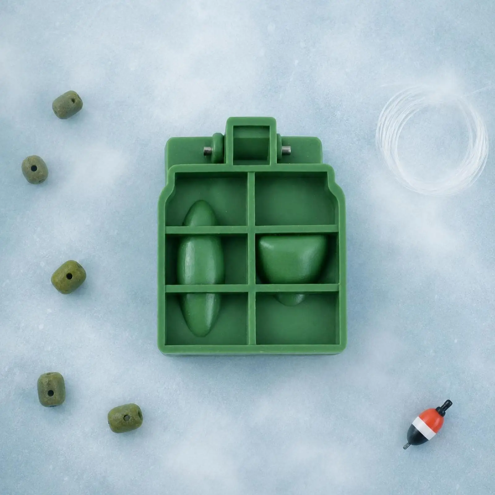 Small Plastic Fishing Mold Hinged Compact Pressing Former DIY Accessory for Fishing Trips