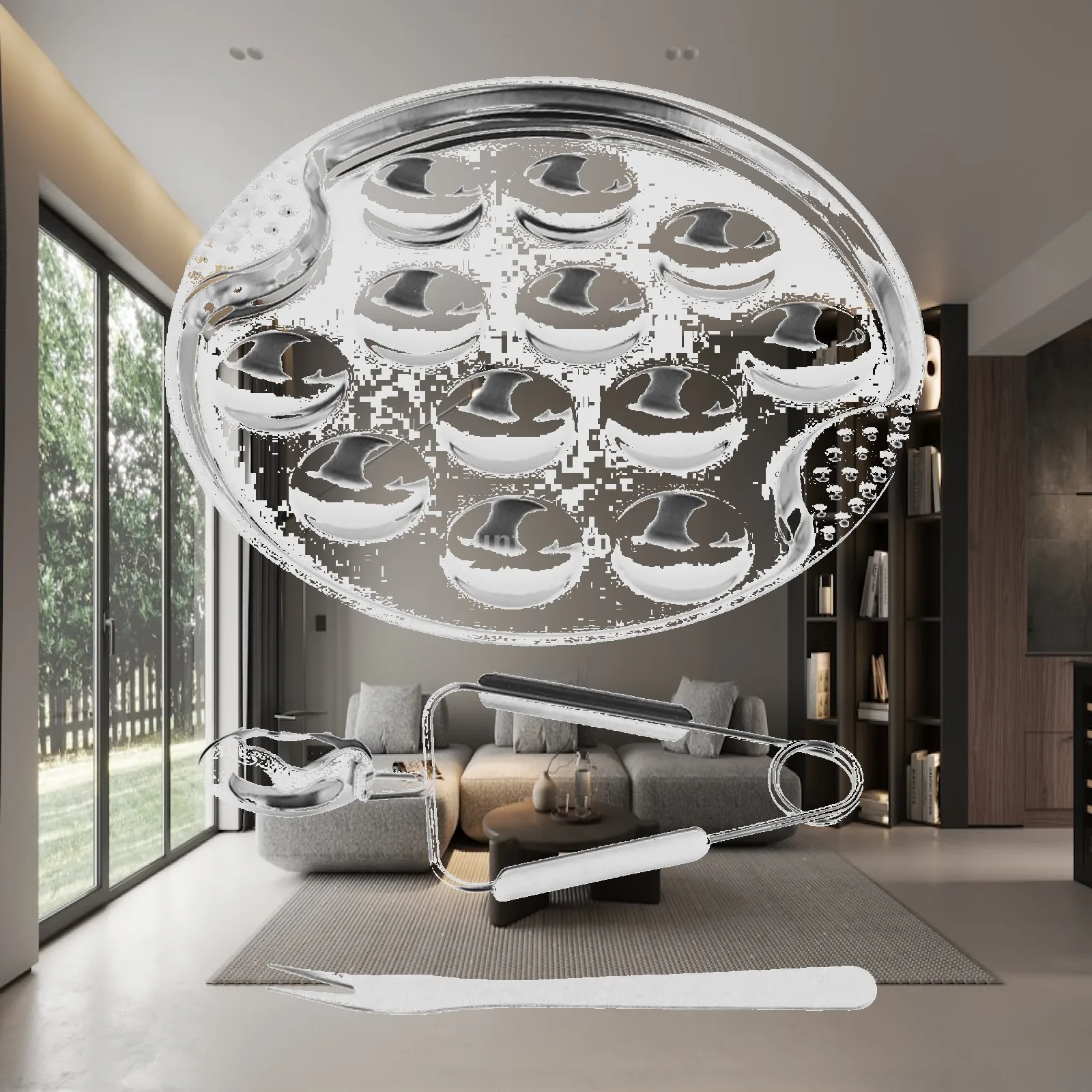 Durable Snail Plate Stainless Steel Escargot Baking Dish Metal Seafood Serving Pan for Creative Dining
