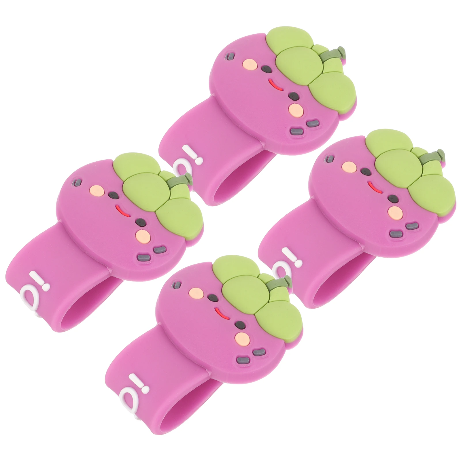 

4Pcs Cable Management Ties Reusable Cord Wraps Flexible PVC Material for Data USB Cables Portable Compact Cable Winder