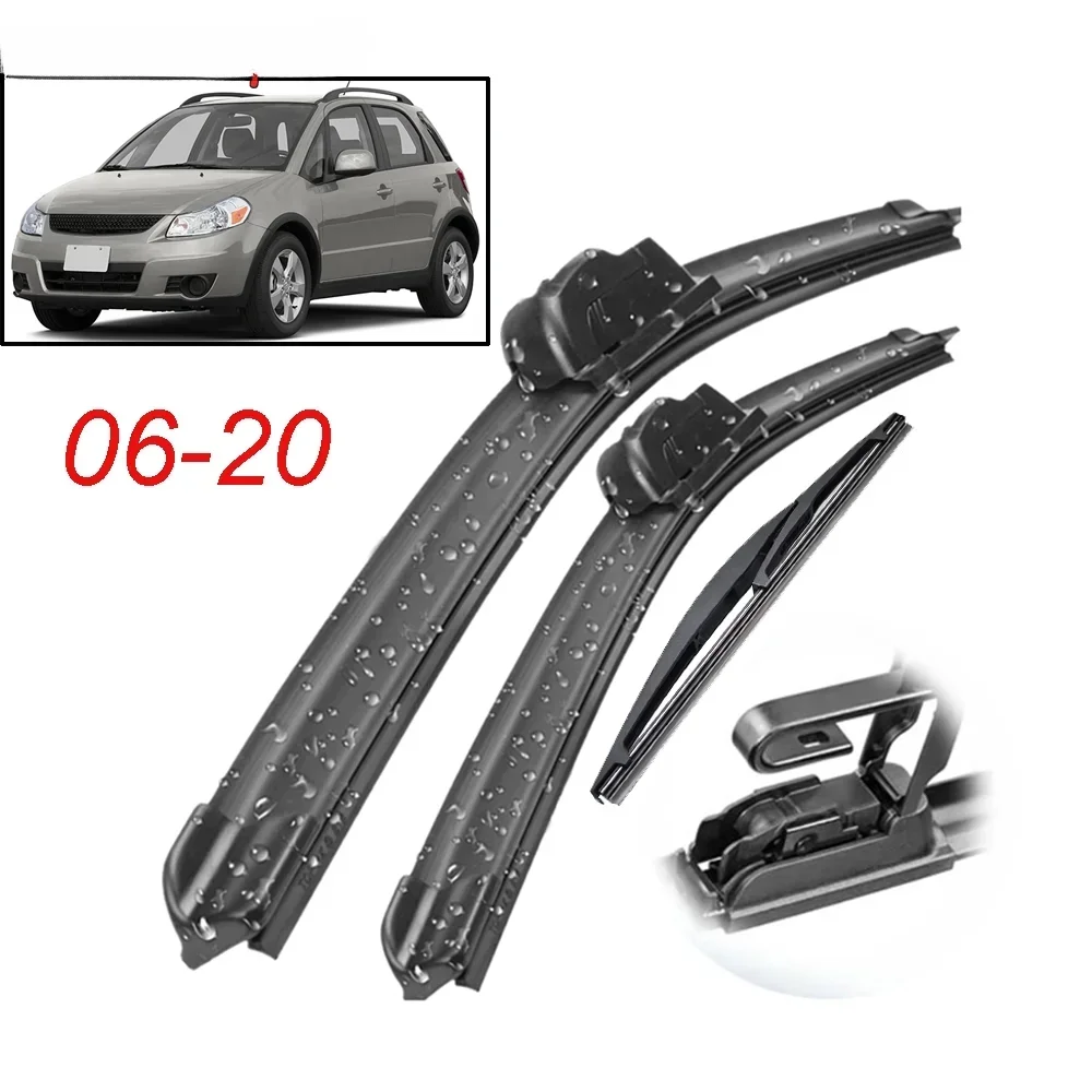 Car Wiper Front & Rear Wiper Blades Set Kit For Suzuki SX4 S-Cross 2013 - 2020 Windshield Windscreen Window 26