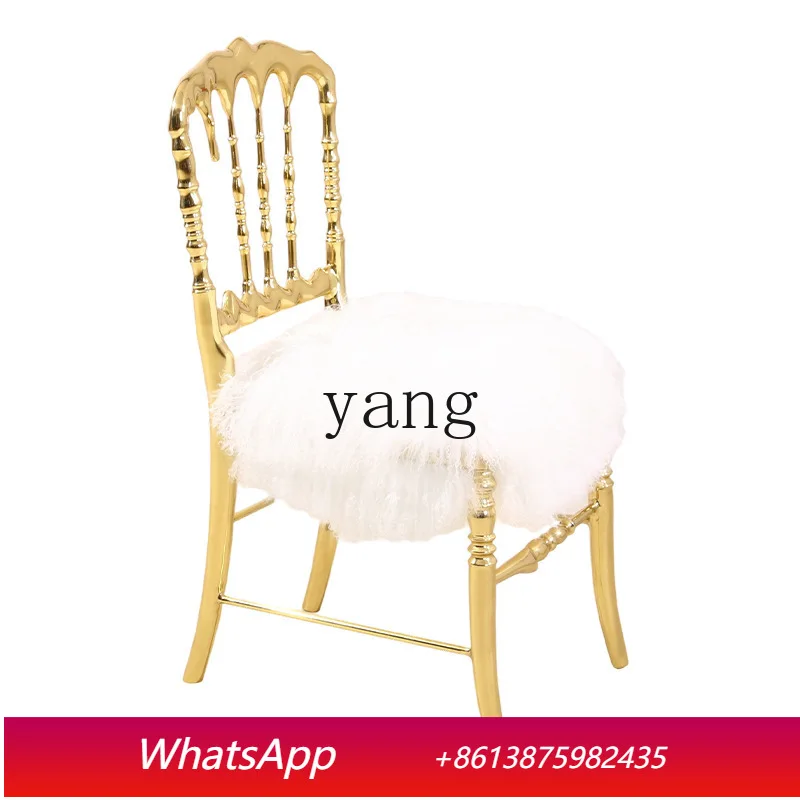 LTT light luxury all copper soft bag outdoor wedding chair hotel restaurant chair dining chair