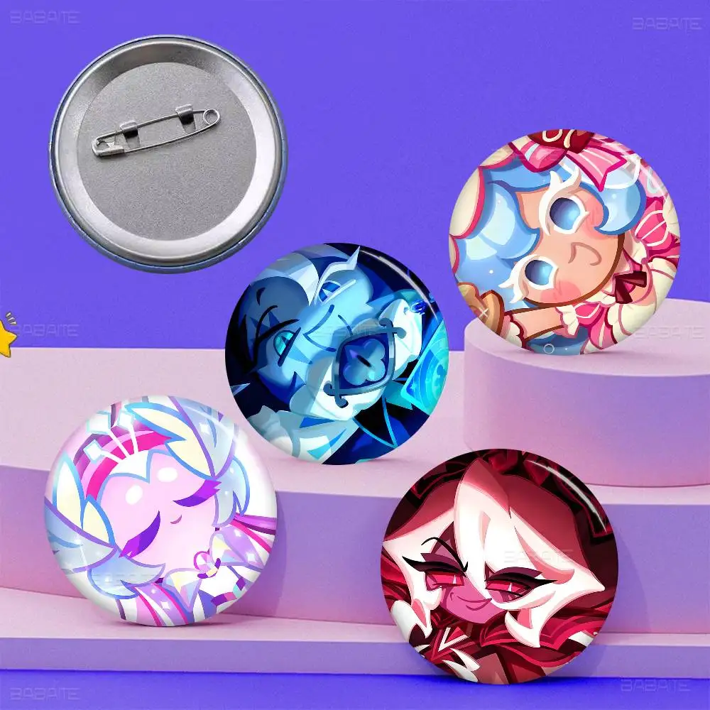Cute C-Cookie Run Kingdom-S Anime Button Pin Handmade Brooch for Clothes Cartoon Badge Backpack Decoration Jewelry Accessories view 3