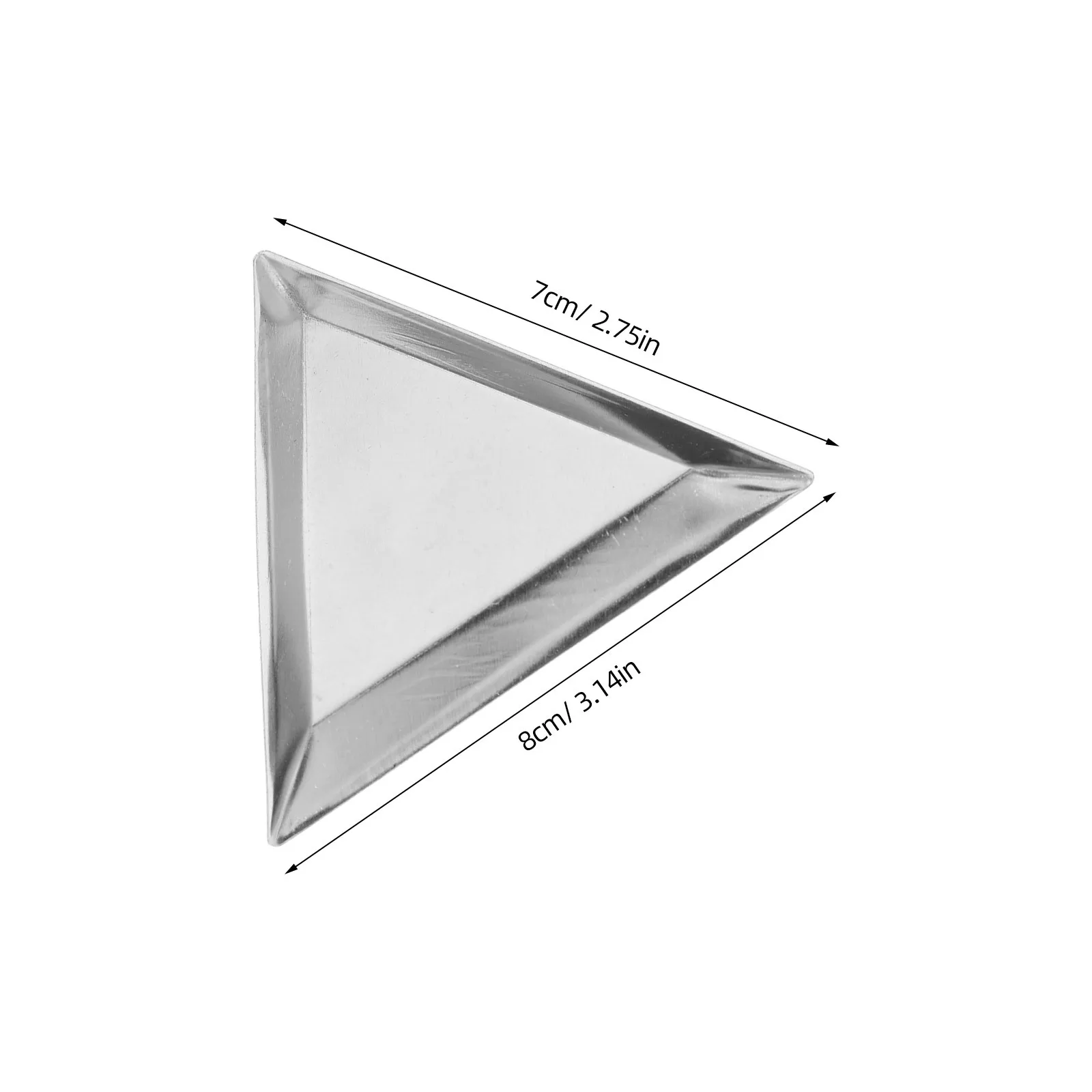 6 Buah Baki Manik-manik Perhiasan Aluminium Segitiga, Pelat Penyimpanan Untuk Kerajinan Seni Kuku DIY, Alat Penyortir Rhinestone, Pengatur Permata