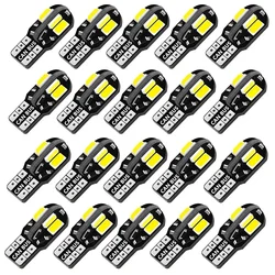 10/20PCS W5W T10 LED Bulbs Canbus 5730 8SMD 12V 6000K 194 168 LED Car Map Dome Lights Parking Light Auto Signal Lamp