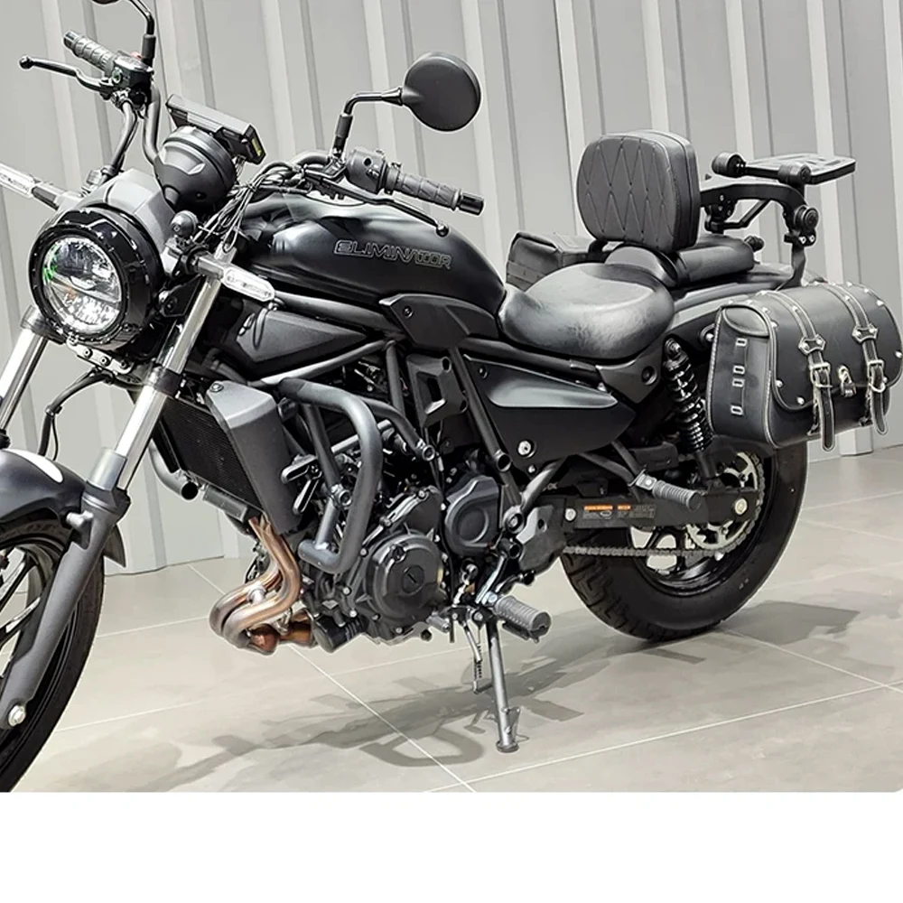 Backrest For Kawasaki Z500 Eliminator‌ 500 aluminum alloy folding backrest driver passenger lumbar backrest rear shelf edge bag