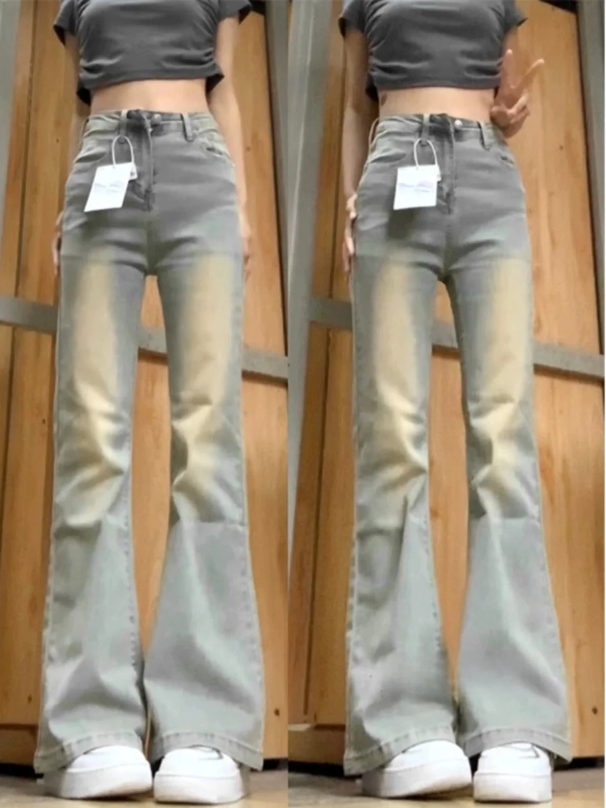 

Ретро-джинсы в американском стиле, свободные, широкие, женские, зимние, маленькие размеры, прямой крой, джинсовые брюки с высокой талией, хлопок, стрейч