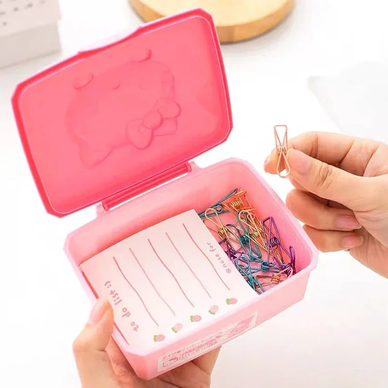 Sanrio My Melody Hello Kitty Flip Cover Dust Proof Jewelry Box Girl Cartoon Kuromi Pochacco Desktop Item Sorting Storage Box