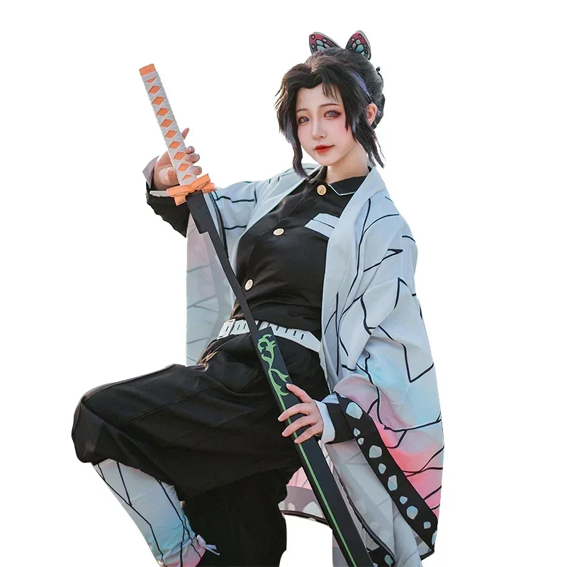 

Anime Kochou Shinobu Cosplay Costume Women Kimono Uniform Set