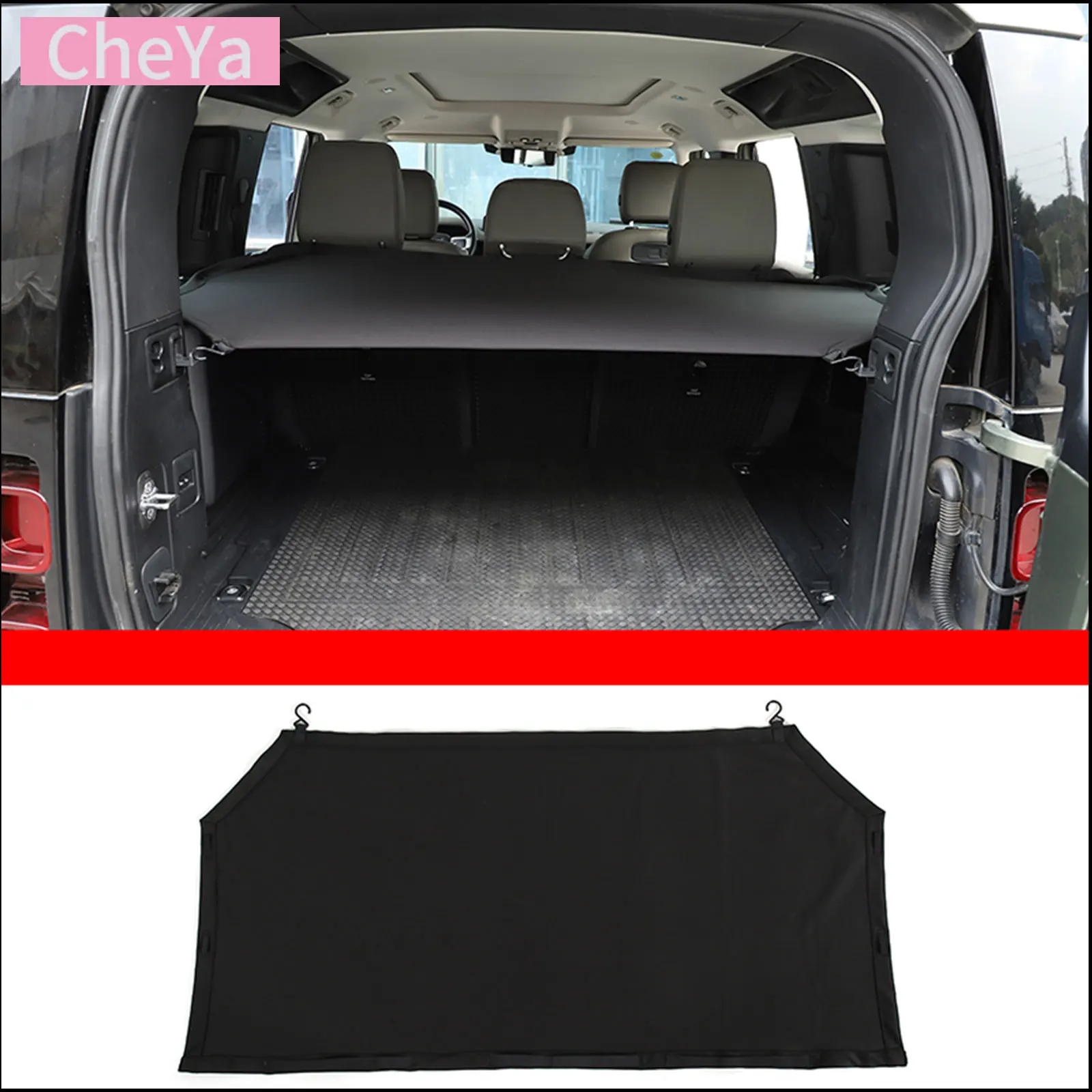 cheya Car Rear Trunk Cargo Shade Cover Security Lower for Land Rover Defender 110 2020 + Auto Accessories 1 Pcs