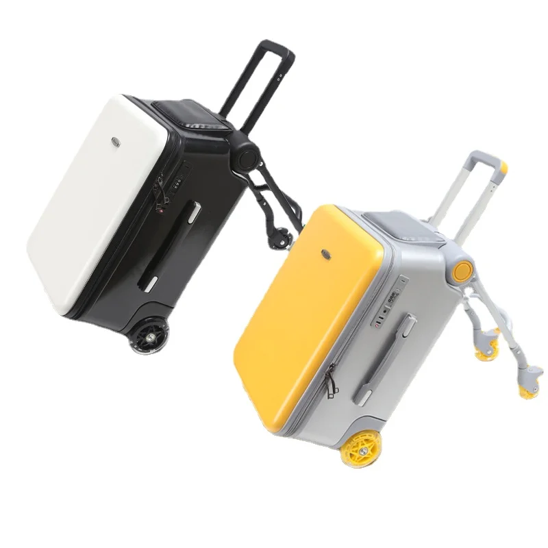 lid luggage box with universal wheels female small 20 inch business trolley box male side open travel box