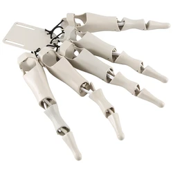 1 Set White Plastic Halloween Articulated Finger Realistic Skeleton Hands Horror Ghost Claw Props Finger Glove