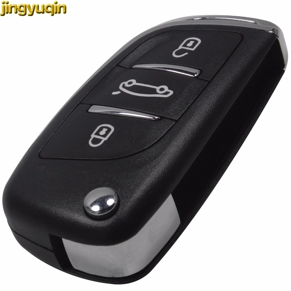 

Jingyuqin Flip Remote Car Key Shell 3 Button For Audi A6 VW Pasha Te Bora Skoda Seat Fit VVDI KD Key NO Blade Replacement