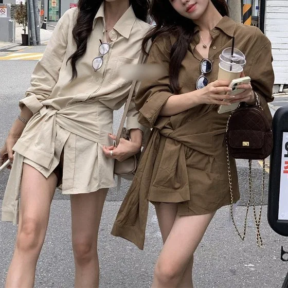 

Multifunctional Shirt French Sophisticated Minimalist Shirt Crisscross Tie Wrap Blouse Asymmetric Buttoned Sleeve Top