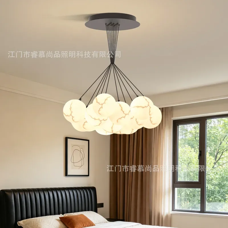 Modern Italian Cloud Chandelier Full Spectrum Eye Care Living Room Lighting Luxury Minimalist Ceiling Fixture No Flicker